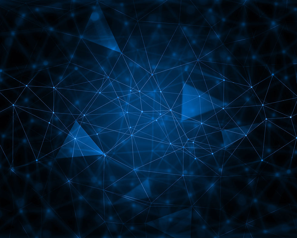 Abstract neural network visualization with connected nodes and lines representing artificial intelligence, data processing, and machine learning