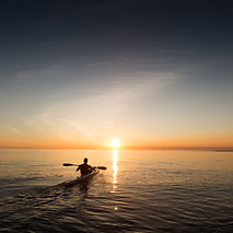 Kayaking into Sunset