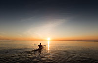 Kayaking into Sunset