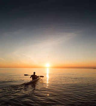 Kayaking into Sunset