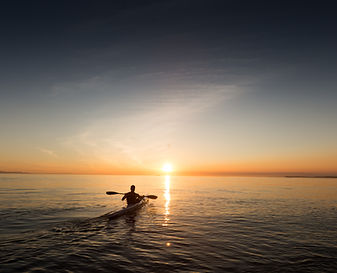 Kayaking into Sunset
