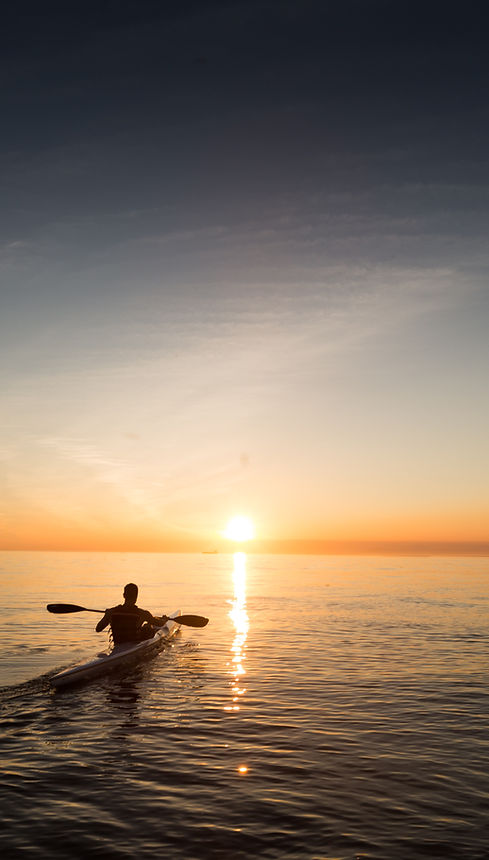 Kayaking into Sunset