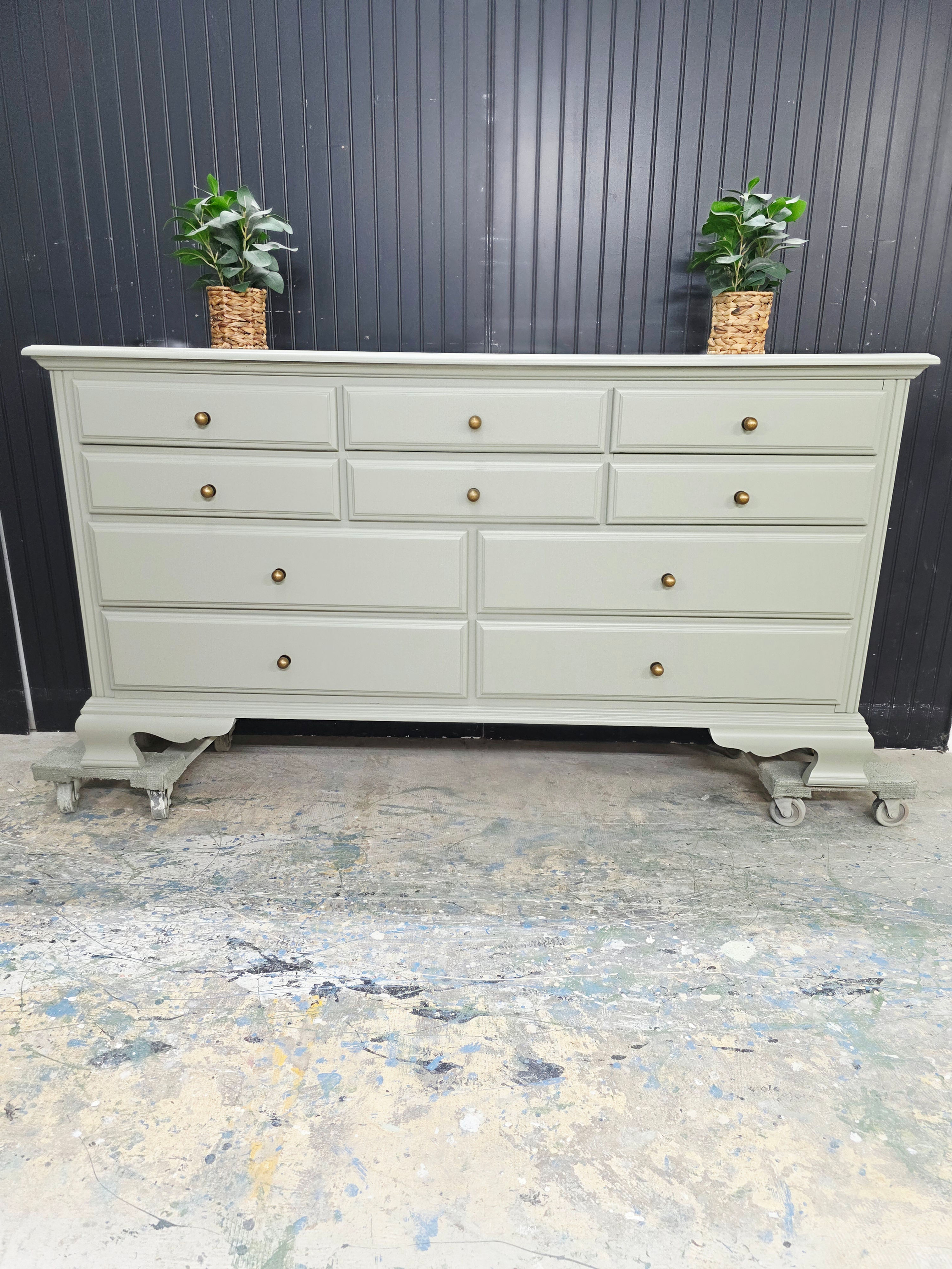 Solid wood dresser