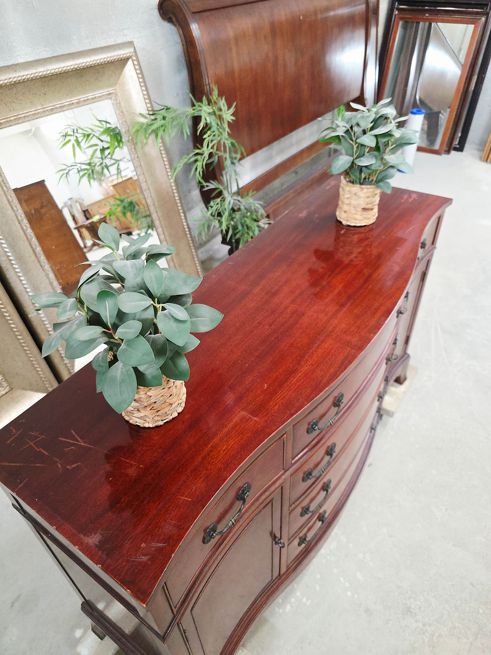 Thumbnail: Vintage serpentine buffet/ credenza 