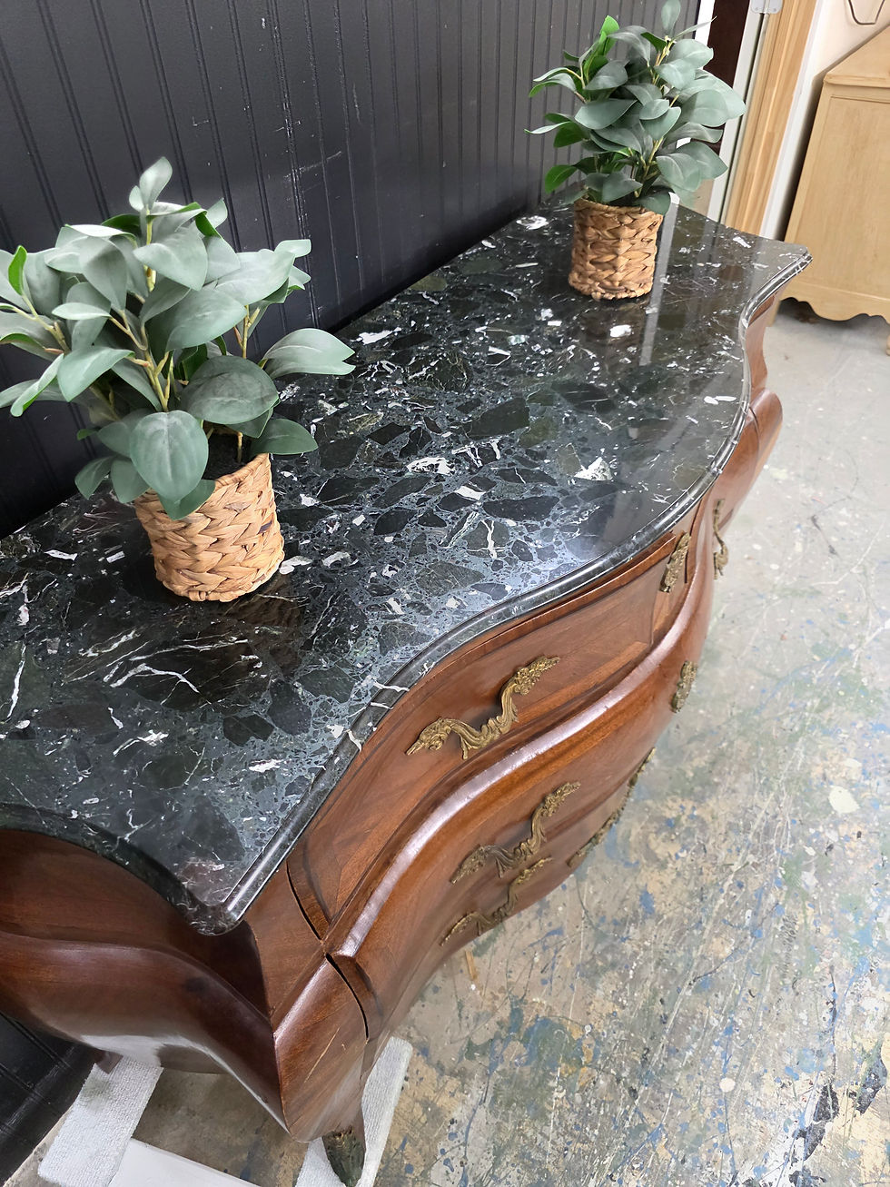 Thumbnail: Louis XVMarble Top Bombe Commode Chest