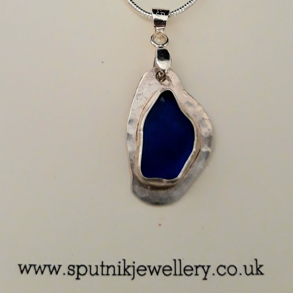 Thumbnail: Lake Buttermere Glass Pendant - Silver Chain