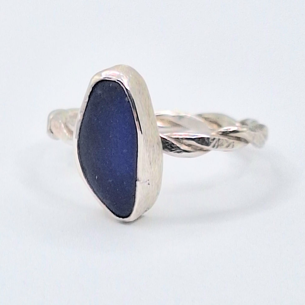 Thumbnail: Blue Seaglass Ring