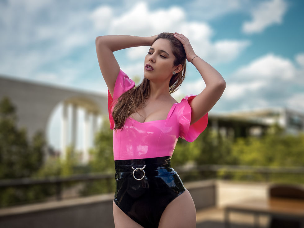 cropped top with fun frilly flutter sleeve