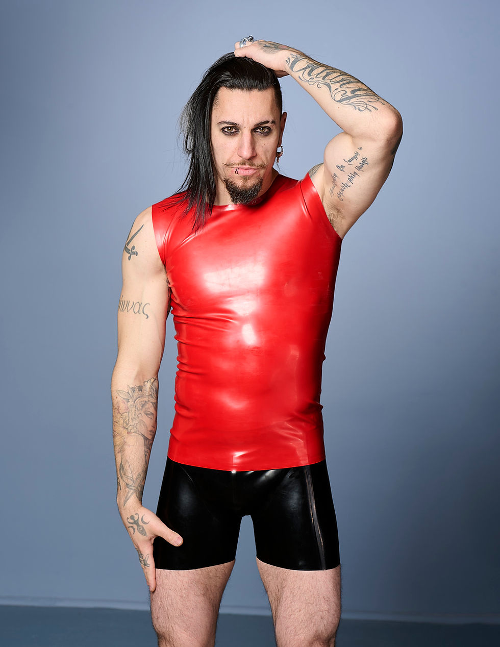 Thumbnail: Latex Vest sleeveless high neckline perfect wardrobe essential