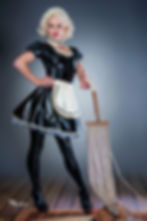 Thumbnail: latex french maid dress and accessories