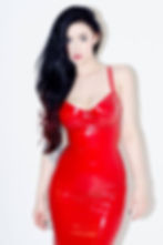 classic wardrobe must have pencil dress with underwire cups and adjustable straps shown in red