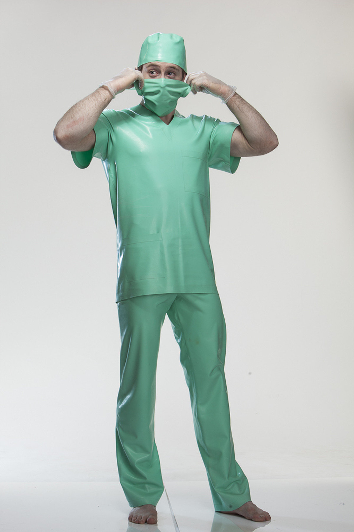 Complete Latex Scrubs Set Catalyst Latex