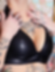 Latex soft contoured halter bra with popper fastening and halter neck