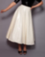 latex long skirt pull on