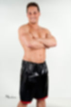 Thumbnail: short pyjamas pull on shorts with stretch waistband loose fit and contrasting neckline trim