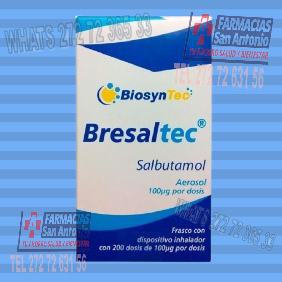 Salbutamol 100mg por dosis bresaltec 200 dosis y dispositivo inhalacion