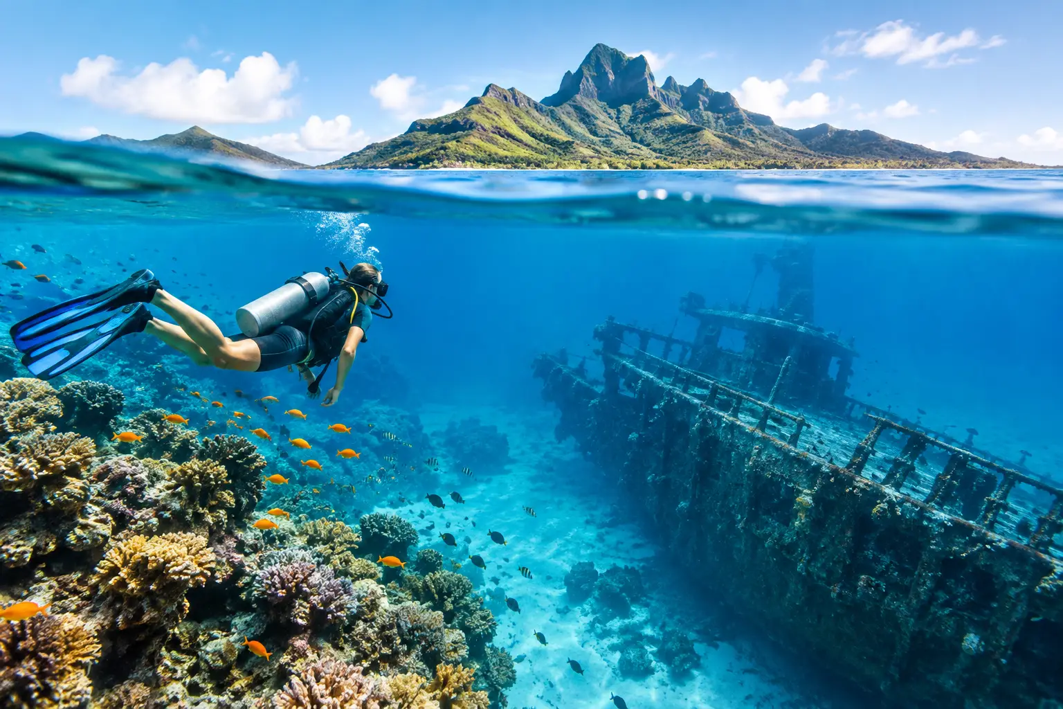Plongée récif ou épave, que choisir à Tahiti ?
