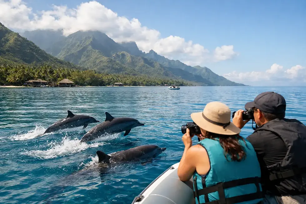 Guide sortie dauphins responsable à Tahiti