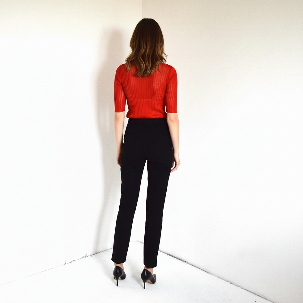 Thumbnail: Corded Knit Blouse – Elegant Texture, Timeless Silhouette S-M
