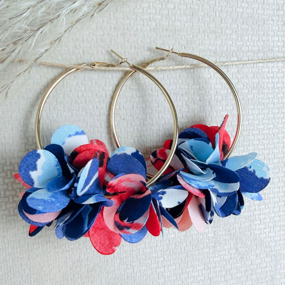 Miniaturbild: Flora Kreolen mit Stoffblüten