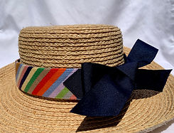 diagonal stripe needlepoint hatband