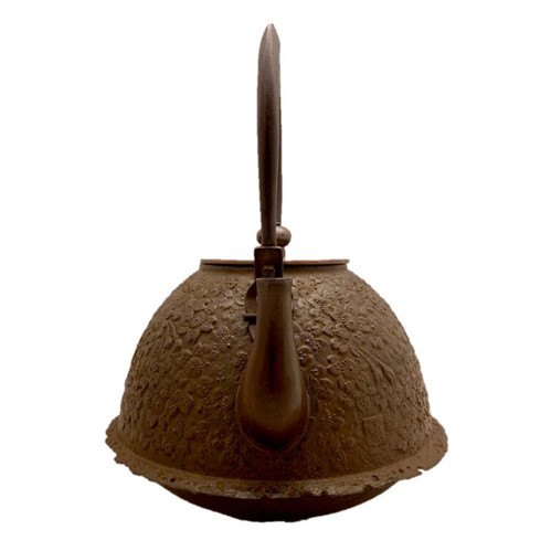 鉄瓶 南部羽根付桜 (唐銅蓋) 2.1L | 南部鉄器 幸工芸 鉄瓶