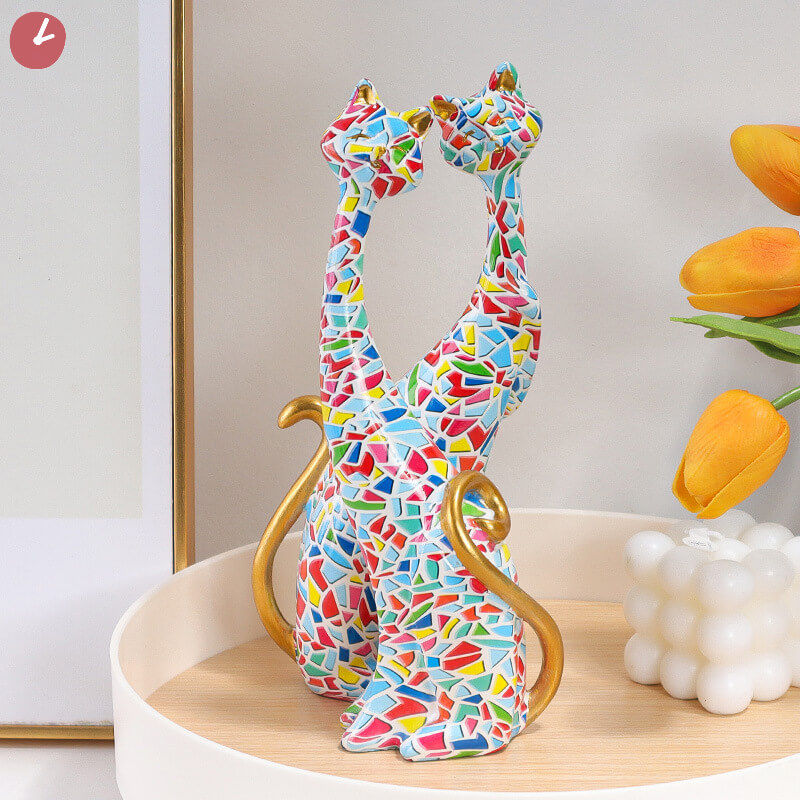 זוג חתולים יוקרתיים עשויים בעבודת יד