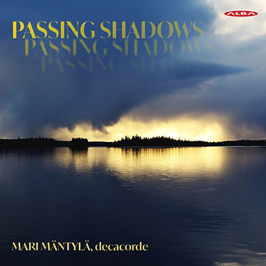 Cover art of Mari Mäntylä's "Passing Shadows" album, featuring the recording of Markku Klami's "Fractured (Memoria II)"