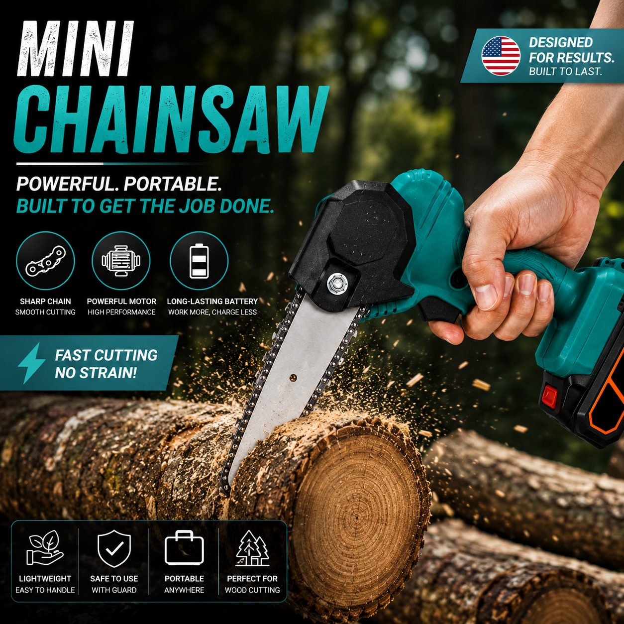 TitanCut 21V Portable Chainsaw