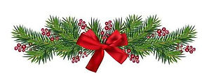 realistic-detailed-divider-with-christmas-fir-tree-with-red-satin-bow-isolated-on-white-ba
