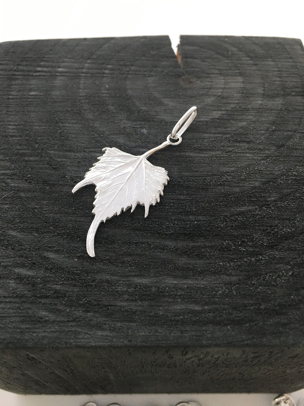 Thumbnail: Grapevine Leaf Silver Pendant