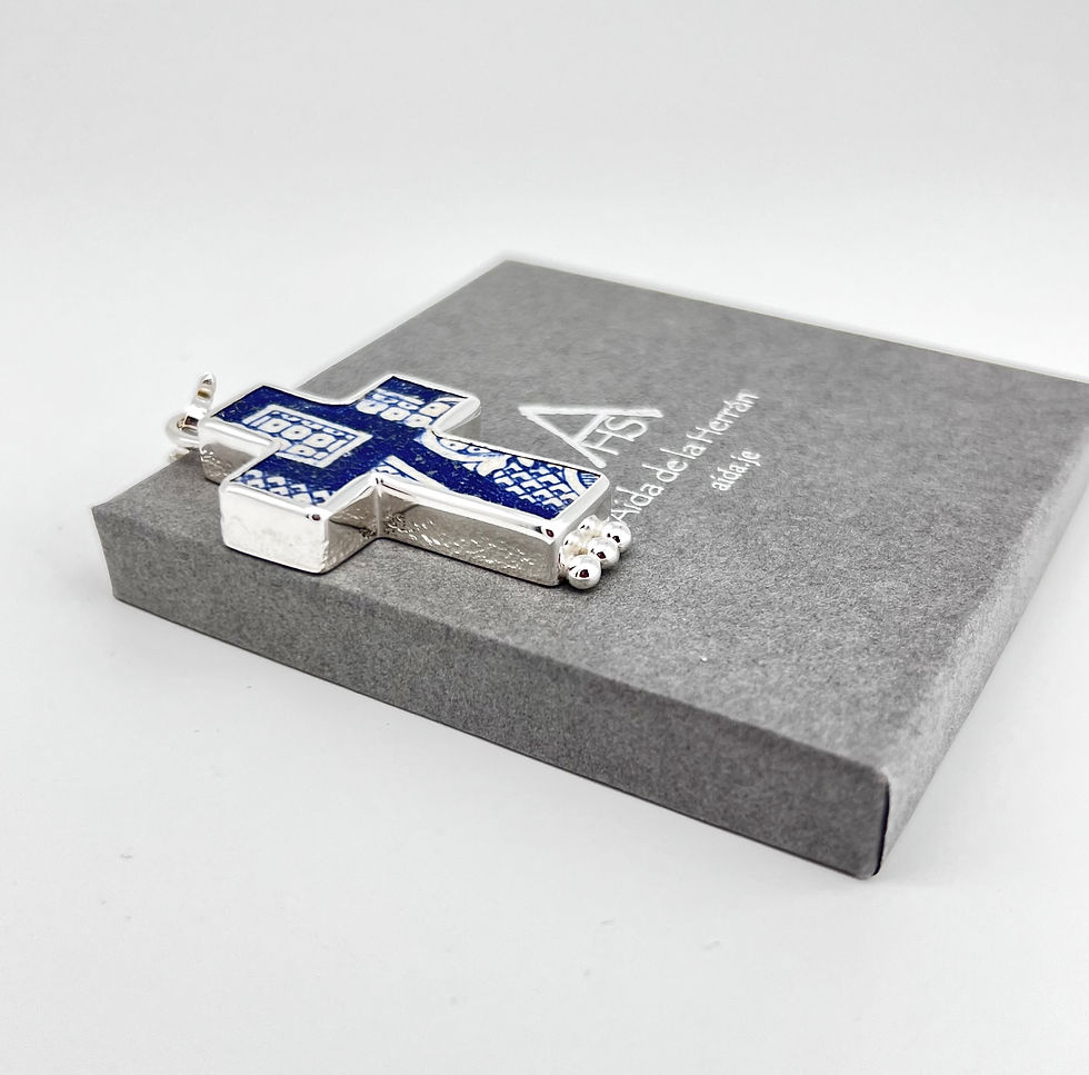 Thumbnail: Jersey Beach Pottery Shard Cross