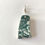 Thumbnail: Raw Green Shard Pendant with Flowers and Leaves