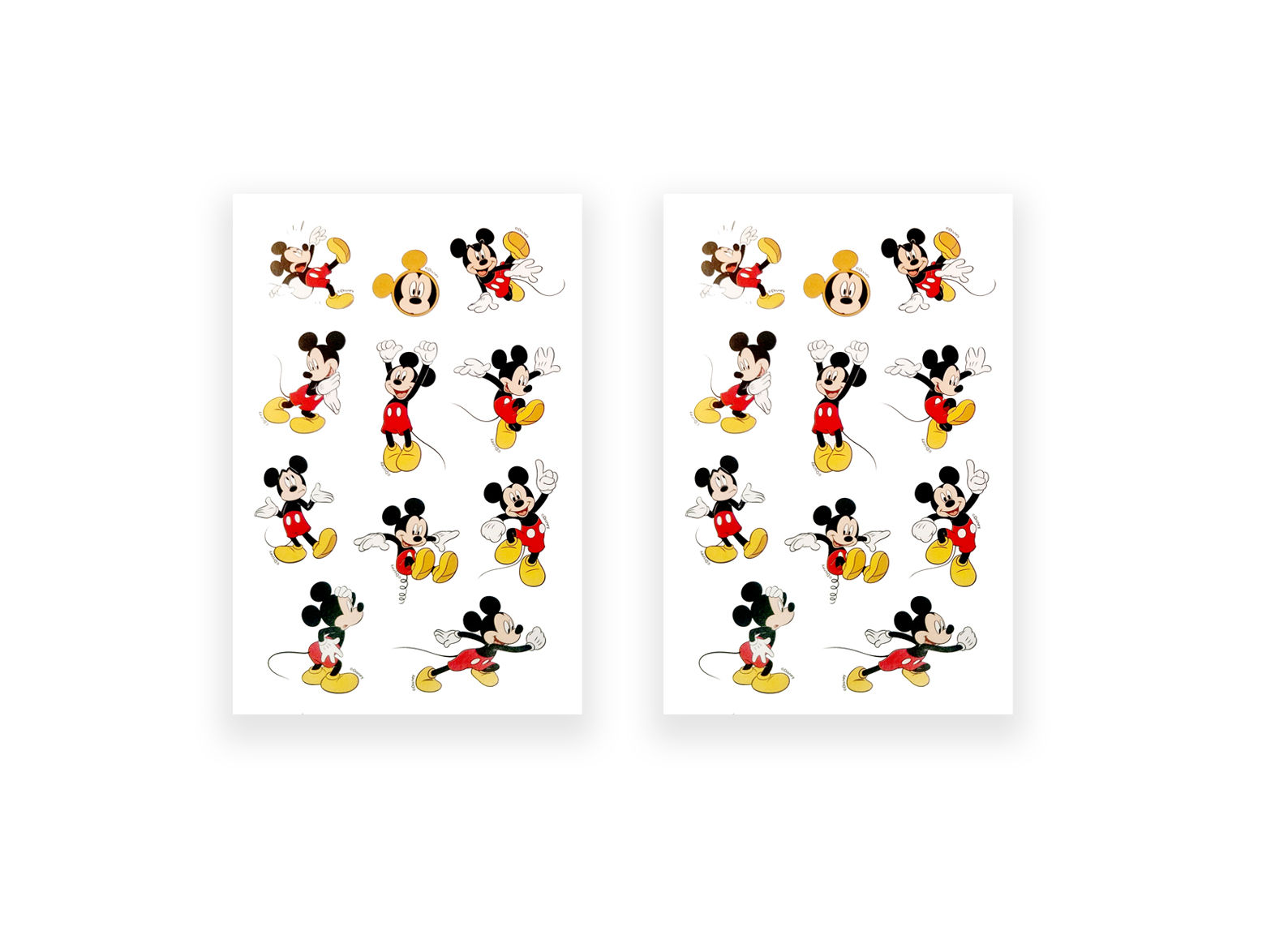 זוג דפי מדבקות - מיקי מאוס