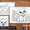 תמונה ממוזערת: Puppy coloring pages, Ready to Print, adorable dogs, flowers, and colorful pencils. Mokile Art