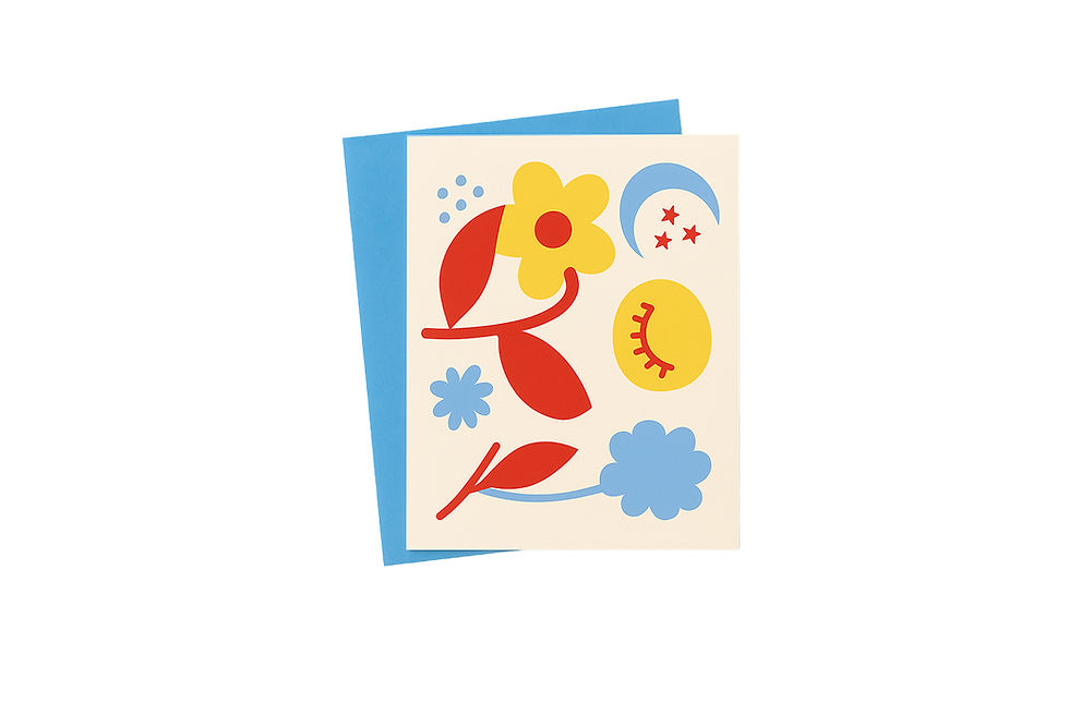 כרטיס ברכה מעוצב בסגנון מינימליסטי