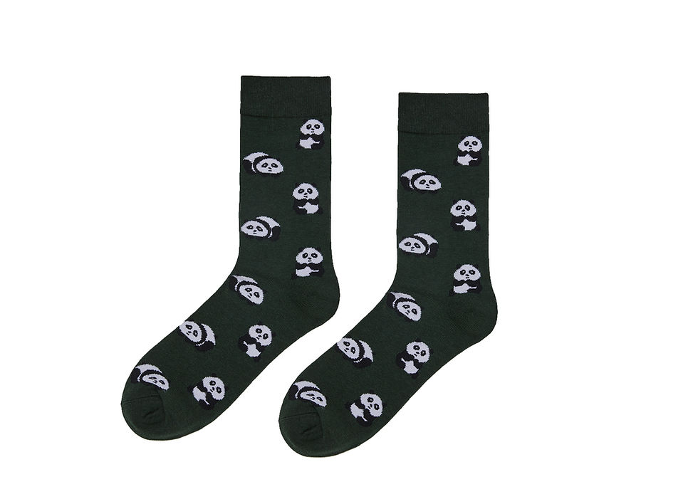 גרביים מעוצבות פנדות ירוקות