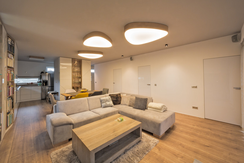 osvetlenie obyvacky-dizajnove led svietidlo-dub