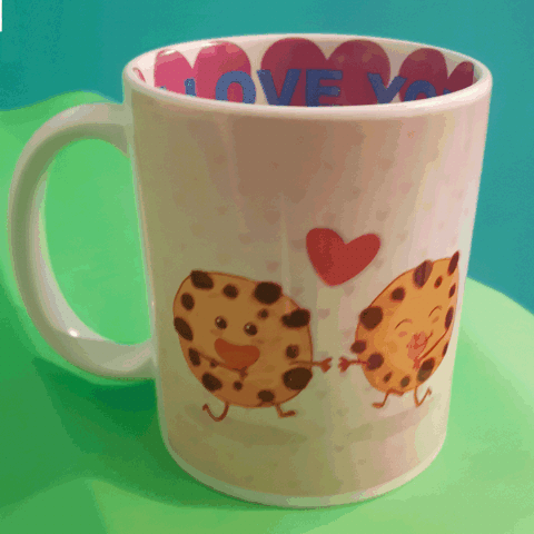Miniatura: Taza Blanca 11oz con Interior I Love You