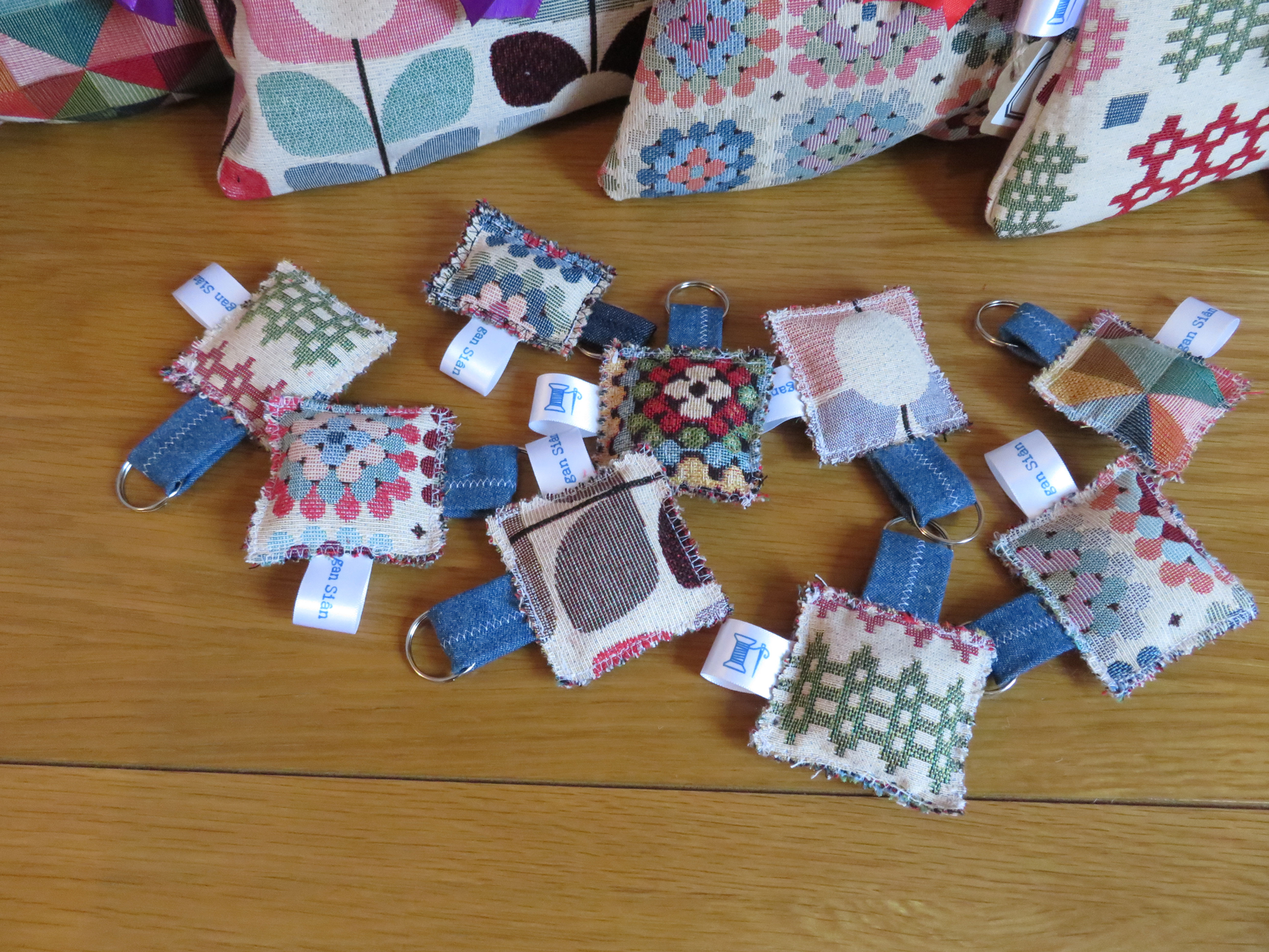 Tapestry Fabric Key rings