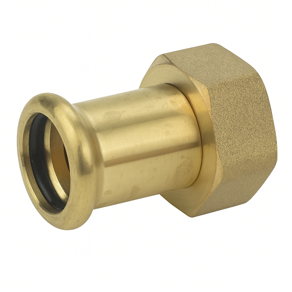 22mm x 3/4" Press-Fit Swivel Coupling – Brass