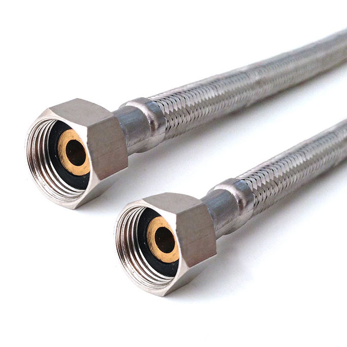 Flexi Pipe 3/8" x 3/8" BSP Flexible Tap Connector – 300mm (Pair)