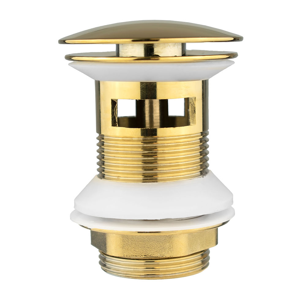 Click-Clack Mushroom Basin Waste – Domed Slotted Waste, Brass Nut