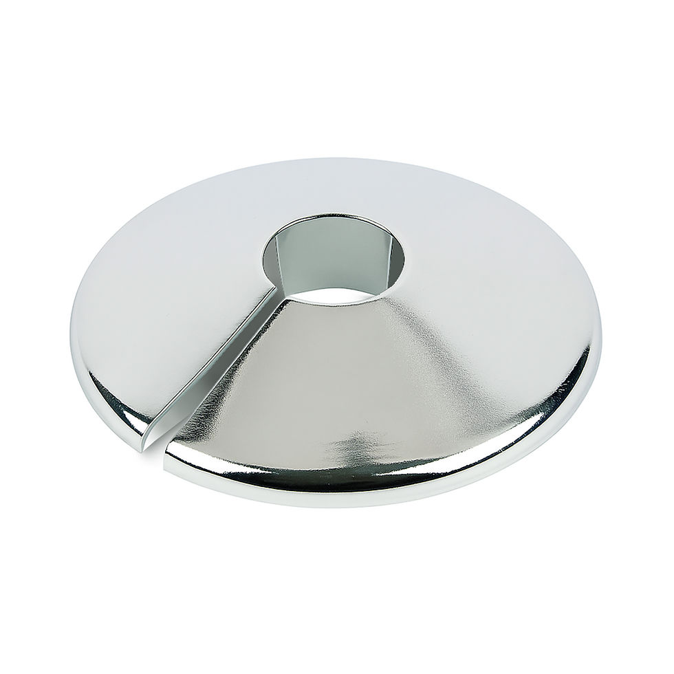 15mm Chrome Pipe Cover Plate (Pack of 10)
