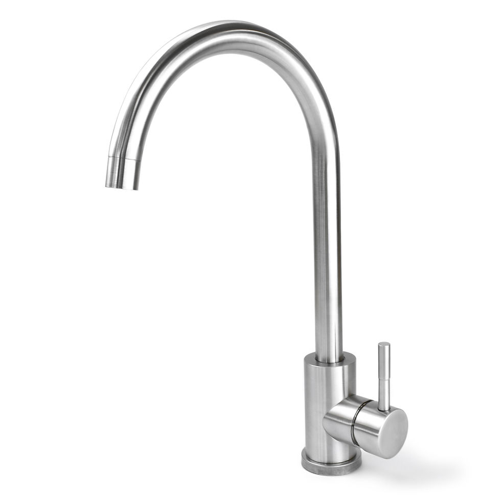 304 Stainless Steel Single Lever Kitchen Tap – High Curved Spout
