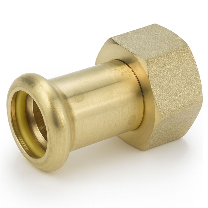 15mm x 1/2" Press-Fit Gas Swivel Coupling – Brass