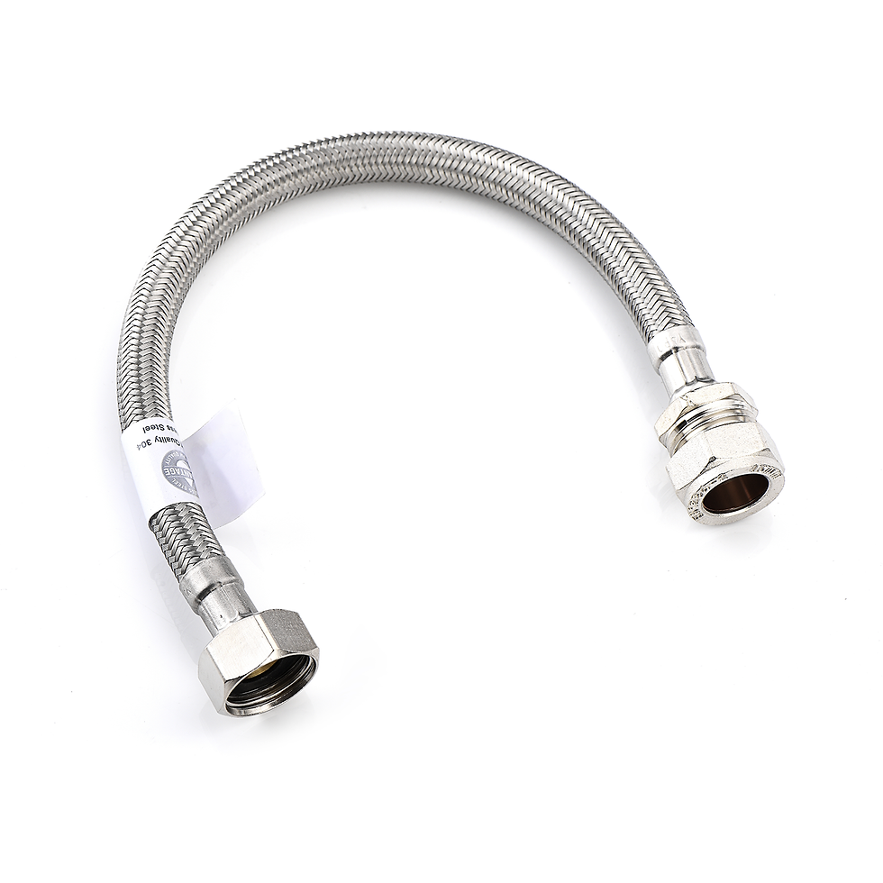15mm x 1/2" x 30cm Flexible Tap Connector
