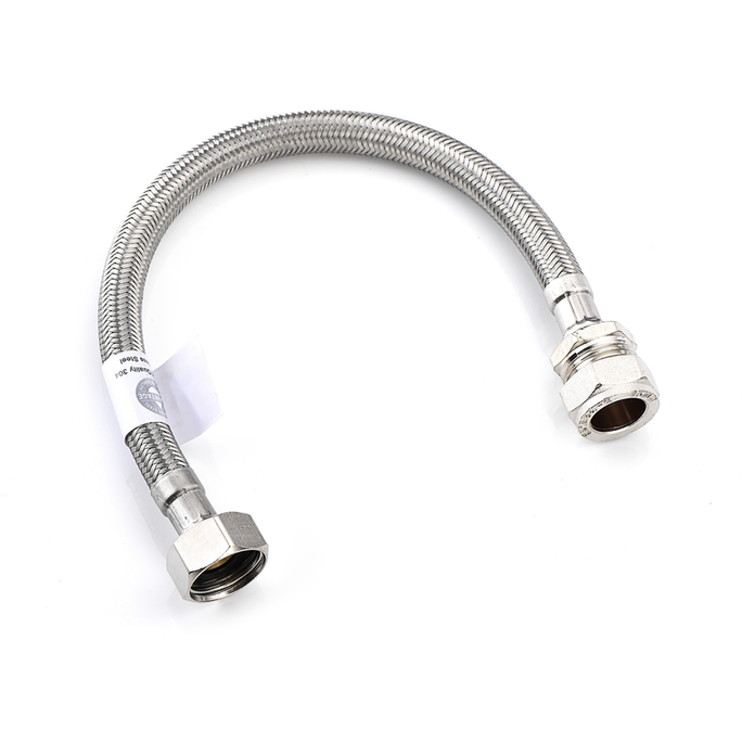 15mm x 1/2" x 30cm Flexible Tap Connector