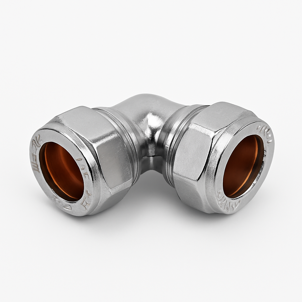 15mm Chrome Compression Elbow – C x C, 90°