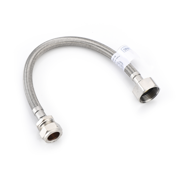 WRAS-Approved Flexible Tap Connector – 15mm x 3/4" BSP, 30cm